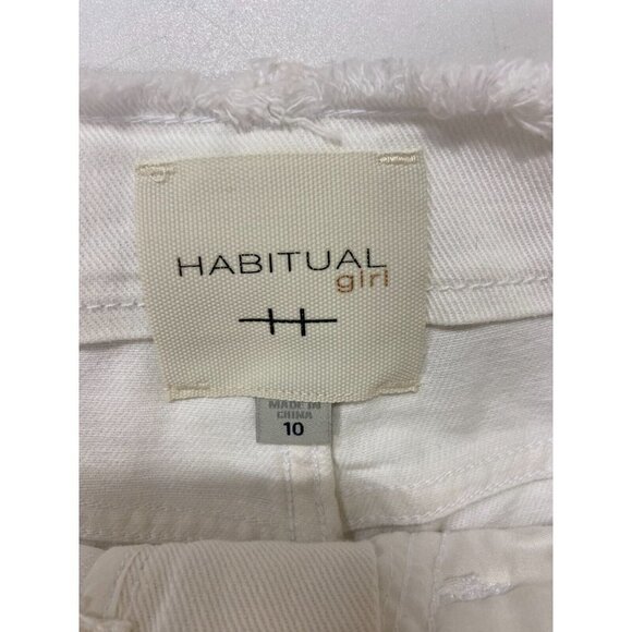 Habitual‎ Girls White Raw Hem Bermuda Denim Shorts Belted Size 10 NWT - Picture 7 of 12
